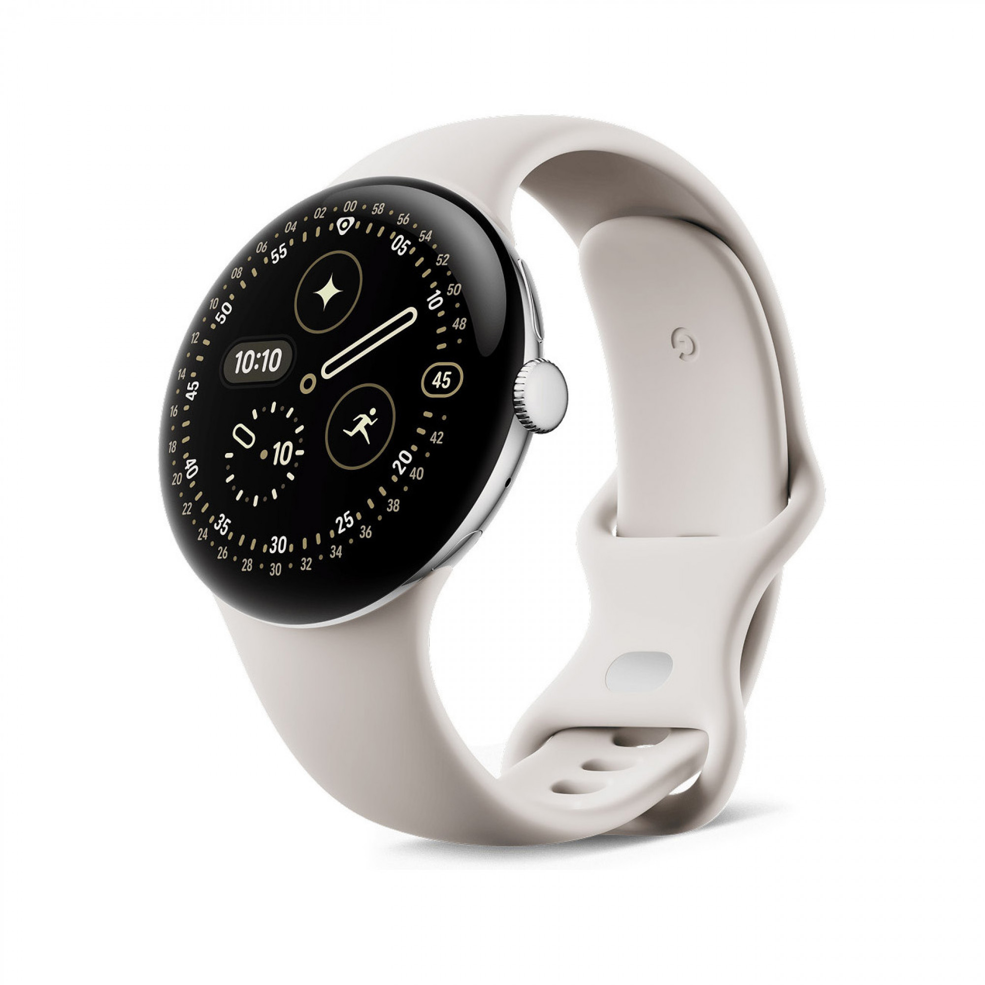 Смарт‑годинник Google Pixel Watch 4 - 41mm - (Wi-Fi) Polished Silver - Porcelain Band